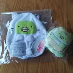 すみっコぐらし　ぺんぎん？　ふわふわポーチ　ダイカットマスコット