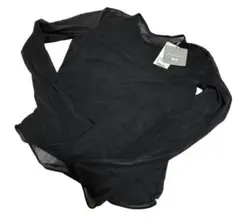 新品タグ付きUNIQLO シアークルーネックTシャツ 黒 Sサイズ