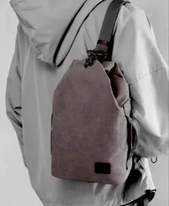 キャンバス・ボディバッグ　ワンショルダーバッグ　メンズ　　(新品)