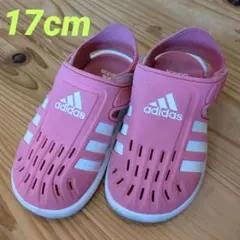 adidasサンダル　ピンク　17cm
