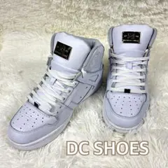DC SHOES REBOUND HIGH LE 白×金 金属プレート 26.0