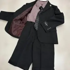 ミチコロンドン フォーマル スーツキッズ 130ブラック 卒園卒業式入学式男児