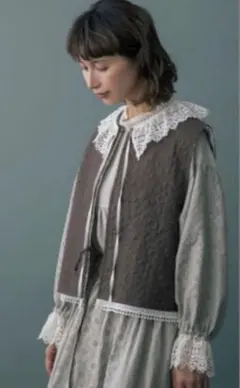 kazumi x SamansaMos2＊キルトとレース2wayベスト☆コラボ