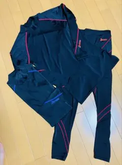 Srixon 長袖シャツ ロングパンツ セット(赤の上下)