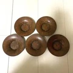 茶托 5客セット 銅製　茶道具　コースター