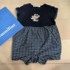 familiar ロンパース 70 ネイビー