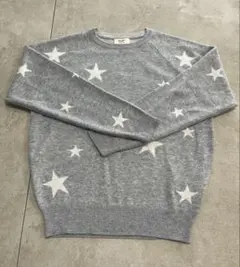 BEAMSHEART ビームスハート　星柄　ニット　グレー