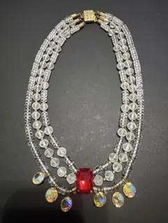 多層クリスタル　ゴージャスヴィンテージネックレス値下げ