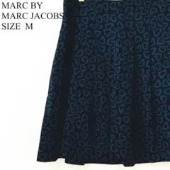 マークバイマークジェイコブス ハート スカート フレアサイズ2 M ネイビー