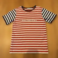 marimekko キッズ　ストライプ Tシャツ