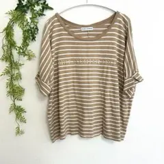 最終値下げRODEO CROWNS WIDE BOWL★刺繍ロゴボーダートップス