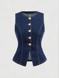 SHEIN 63959946 デニム ビスチェ ベストのサムネイル