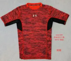 アンダーアーマー トレーニングウェア 半袖 [МD] 赤×黒 冷却機能