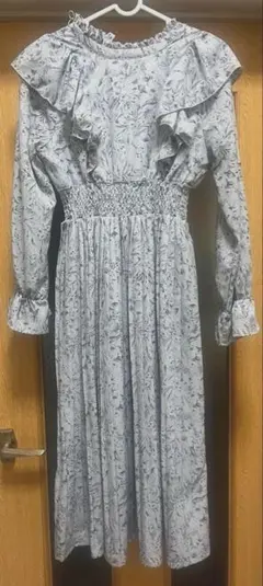 evelyn 花柄フリルロングドレス