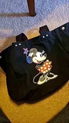 Disney ディズニー トートバッグ ミニーマウス ブラック