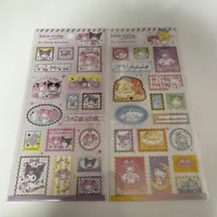 サンリオ切手風シール　kitte style クロミ　マイメロ　シナモン　プリン