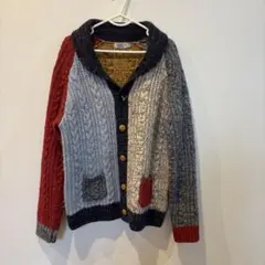 DOUBLE.B マルチカラー カウチンニット 140