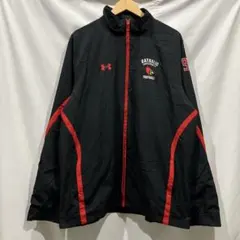 アンダーアーマー カレッジ ウィンドブレーカー XL 黒 古着 ナイロン