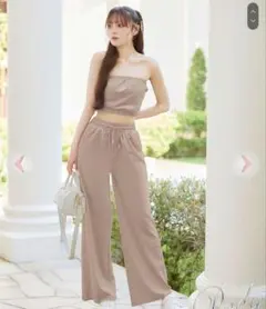 rady ストーンロゴセットアップ　ベージュ　2