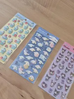 ダイソー　ぷくっとシール　3枚セット