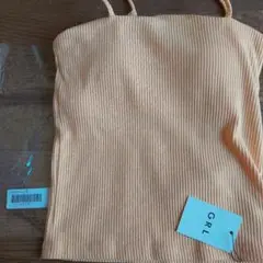 GRL パッド入りリブキャミソール オレンジ M 未使用品