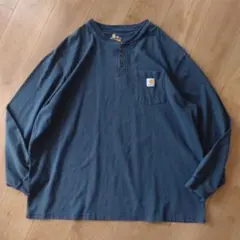 Carhartt ヘンリーネック/ロンTEE/ORIGINAL/古着/2XL