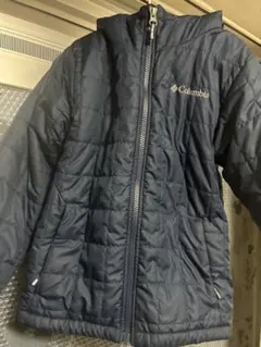 Columbia フード付きネイビーキルティングジャケット