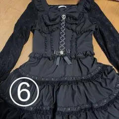 LIZ LISA 黒 フリルワンピース