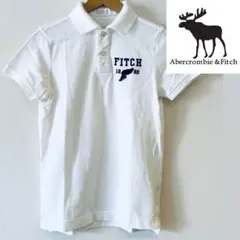 新品アバクロンビー&フィッチ　しっかりした生地感ビンテージ感たっぷりなポロシャツ