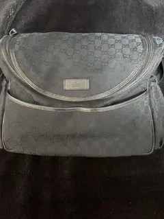 Gucci GGパターン キャンバス マザーズバッグ ショルダーバッグ 黒