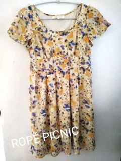 ROPÉ PICNIC ロペピクニック 黄色 花柄 ワンピース