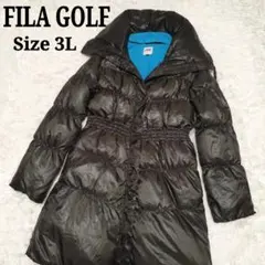 【ビッグサイズ】 FILAGOLF ダウンジャケット ロング グレーグリーン