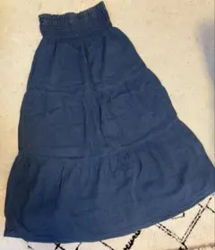 GAP ギャップ デニム風 フレアスカート ロング丈のサムネイル