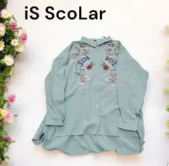 花とモチーフ刺繍 チュニックシャツ　イズスカラーのサムネイル