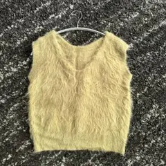 Kastane 【2WAY/ リバーシブル】シャ ギーニットショートベスト