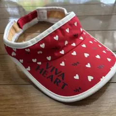 VIVA HEART ハート柄 バイザー 赤