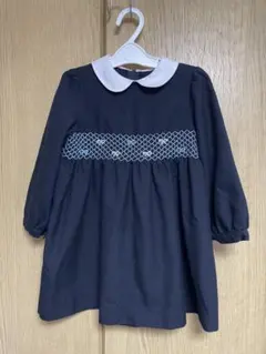 ペアレンツドリーム ネイビー ワンピース 白い襟付き