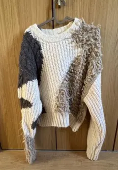 LOWRYSFARM ミックス ニットセーター フリーサイズ