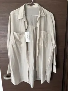 GLOBAL WORK シアーレギュラーカラーシャツ ベージュ Fのサムネイル