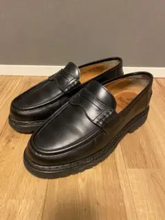 Berwick ブラックレザー ローファー　5293