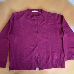 CROCODILE ワインレッド カーディガン 2L