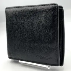 Excellent condition COACH black bi-fold wallet, men's leather wallet.