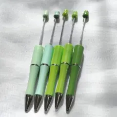 カスタムボールペン　5本グリーンセットおまけ付き