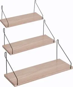 ウォールシェルフ 壁を傷つけない 29+36+42cm3点セット