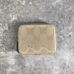 GUCCI グッチ GGキャンバス コインケース 小銭入れ ベージュ