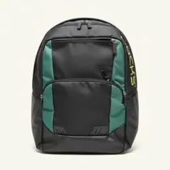 【本日限定】メンズリュック他と被らないデザイン耐久性2トーン ブラック/グリーン