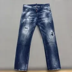 美品✴︎DSQUARED2 レディースペイント加工 スキニーデニム36のサムネイル