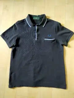 【イタリア製】フレッドペリー FRED PERRY ラインポロ S ブラックのサムネイル