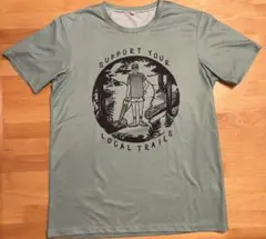 STAMP Run&Co ☆グリーン メッシュTシャツ 半袖 トレイルランニング