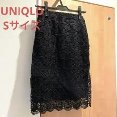 UNIQLO ユニクロレースタイトスカート　黒　ブラック